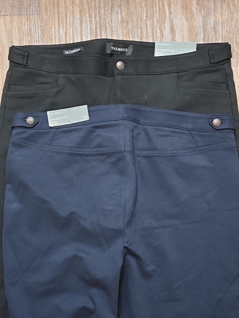 Talbots Bundle Of 2 Navy And Black Ankle Ponte Slim Pants/ Size 14 Stretch/NWT - Picture 10 of 10
